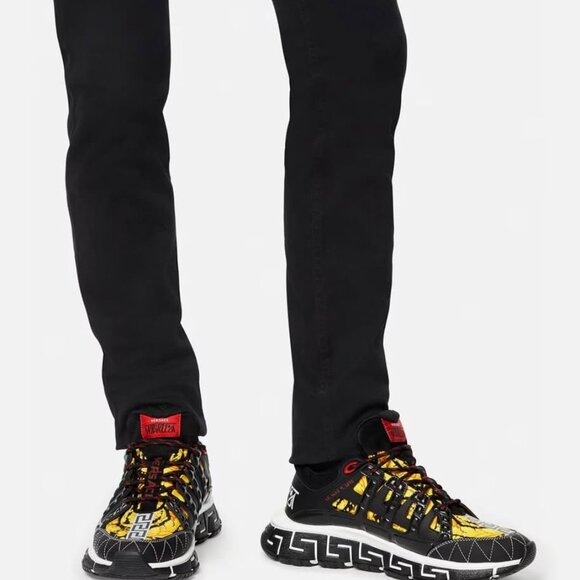 Versace Sneaker Vitello Stampa Dalmata Mix Material - Picture 12 of 12